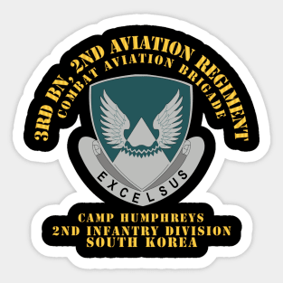 3rd Bn 2nd AVN Regiment  - CAB - 2ID - Camp Humphreys - ROK Sticker